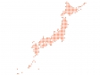丸ドットの日本地図（ベクターデータ）のイラスト素材