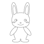 ぬりえ素材 かわいいウサギさん イラスト無料 かわいいテンプレート ぬりえ素材 かわいいウサギさん イラスト無料 かわいいテンプレート