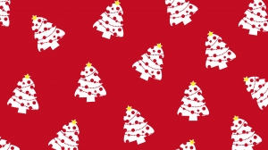 クリスマスツリー 背景赤の壁紙 背景素材 1 920px 1 080px