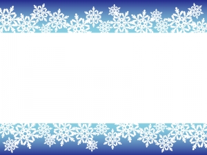 雪の結晶 ブルー のフレーム 枠素材02 イラスト無料 かわいいテンプレート
