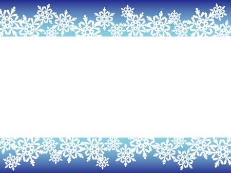 雪の結晶（ブルー）のフレーム・枠素材02