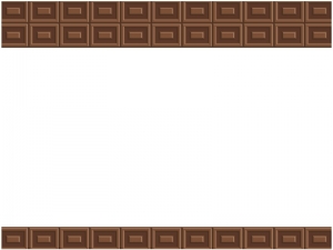 チョコレートのフレーム 枠イラスト イラスト無料 かわいい