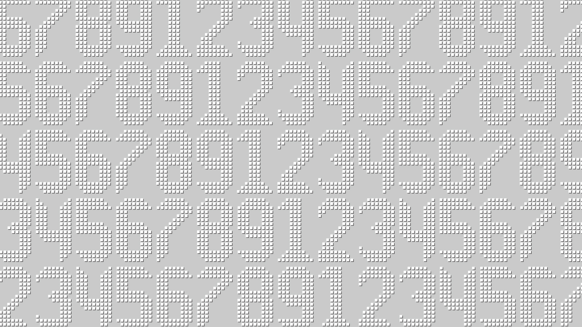 白い数字の壁紙・背景素材 1,920px×1,080px