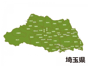 埼玉県 市区町村別 の地図イラスト素材 イラスト無料 かわいいテンプレート