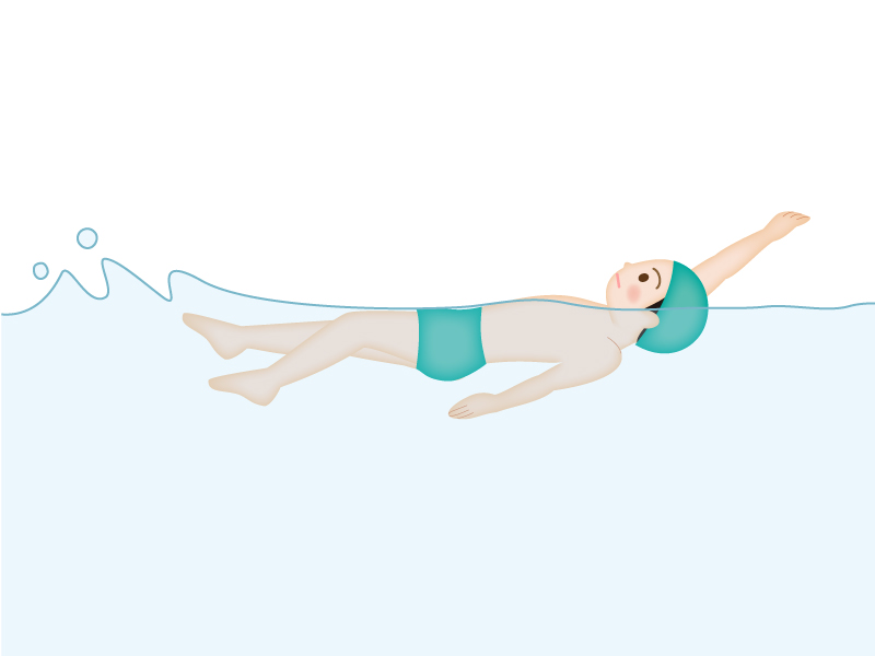 水泳 背泳ぎのイラスト素材 イラスト無料 かわいいテンプレート