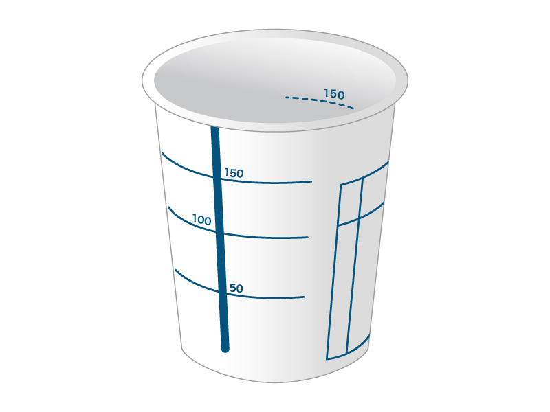 検査用コップのイラスト素材