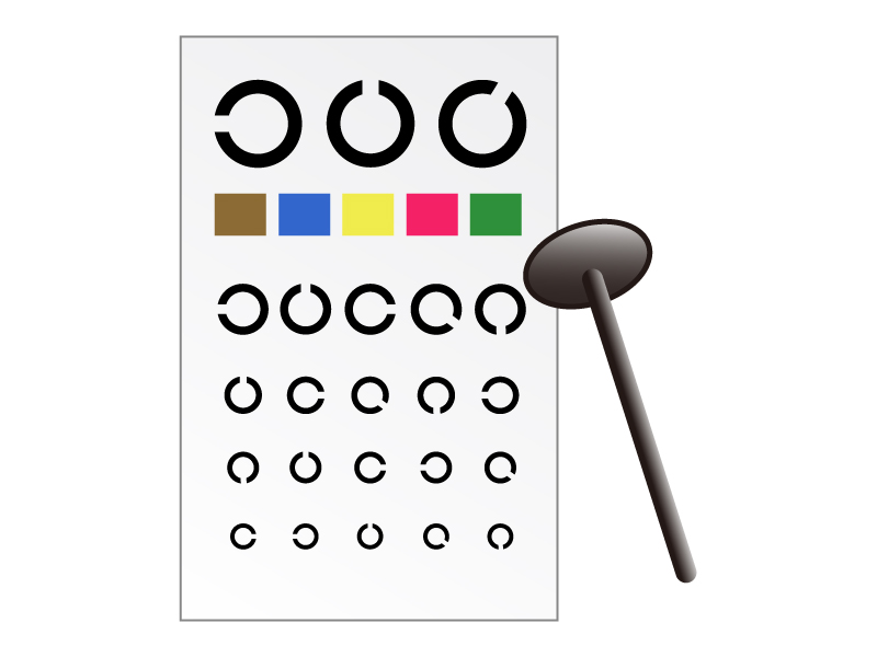 視力検査表のイラスト素材