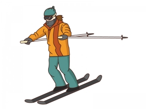 スキーのイラスト素材 イラスト無料 かわいいテンプレート