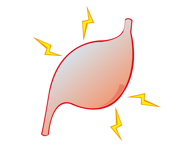 キリキリした胃のイラスト素材