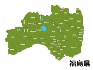 福島県 市町村別 の地図イラスト素材 イラスト無料 かわいいテンプレート