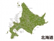 北海道（市区町村別）の地図イラスト素材