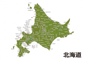 北海道 市区町村別 の地図イラスト素材 イラスト無料 かわいいテンプレート