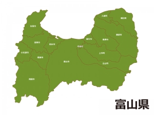 富山県 市町村別 の地図イラスト素材 イラスト無料 かわいい