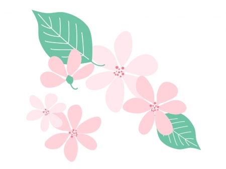 ピンク色の小花のイラスト02