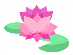 シンプルな蓮の花のイラスト イラスト無料 かわいいテンプレート
