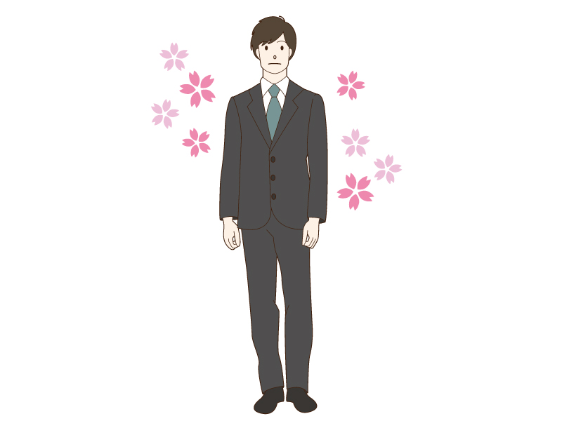 新入社員をイメージした男性のイラスト