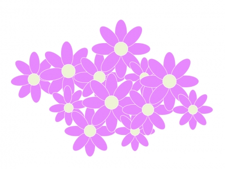 たくさんの紫色の小花のイラスト02