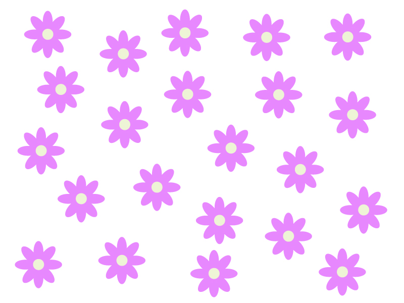たくさんの紫色の小花のイラスト03