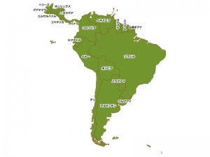 南アメリカ 南米 の地図イラスト素材 イラスト無料 かわいいテンプレート