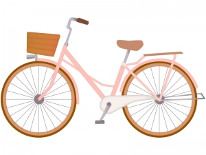 淡いピンクの自転車のイラスト イラスト無料 かわいいテンプレート