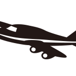 飛行機イラスト シルエット02 イラスト無料 かわいいテンプレート