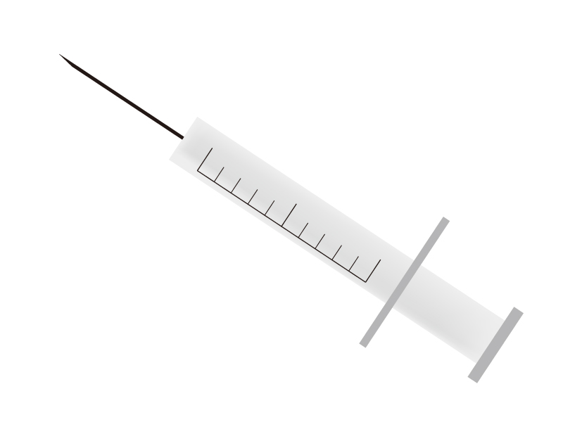 シンプルな注射器のイラスト