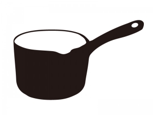 片手鍋のシルエットイラスト イラスト無料 かわいいテンプレート