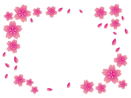 桜のフレーム・飾り枠素材04