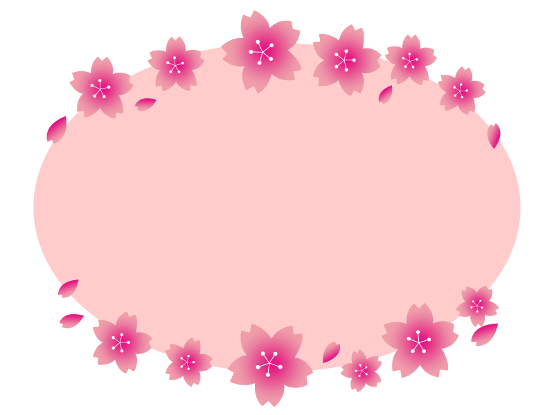 桜のフレーム・飾り枠素材05
