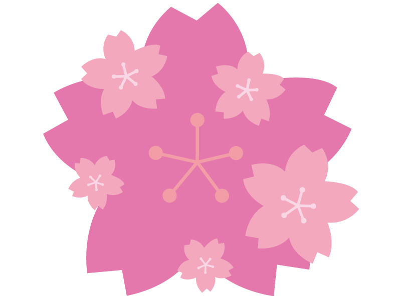 桜のフレーム・飾り枠素材06