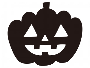 かぼちゃ ハロウィンのシルエットイラスト イラスト無料 かわいいテンプレート