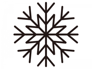 雪の結晶のシルエットイラスト イラスト無料 かわいいテンプレート