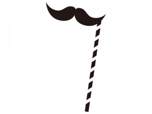 フォトプロップス 髭ヒゲのシルエットイラスト イラスト無料 かわいいテンプレート