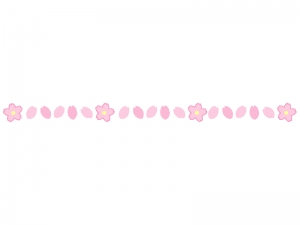 桜の花びらの線 ライン素材 イラスト無料 かわいいテンプレート