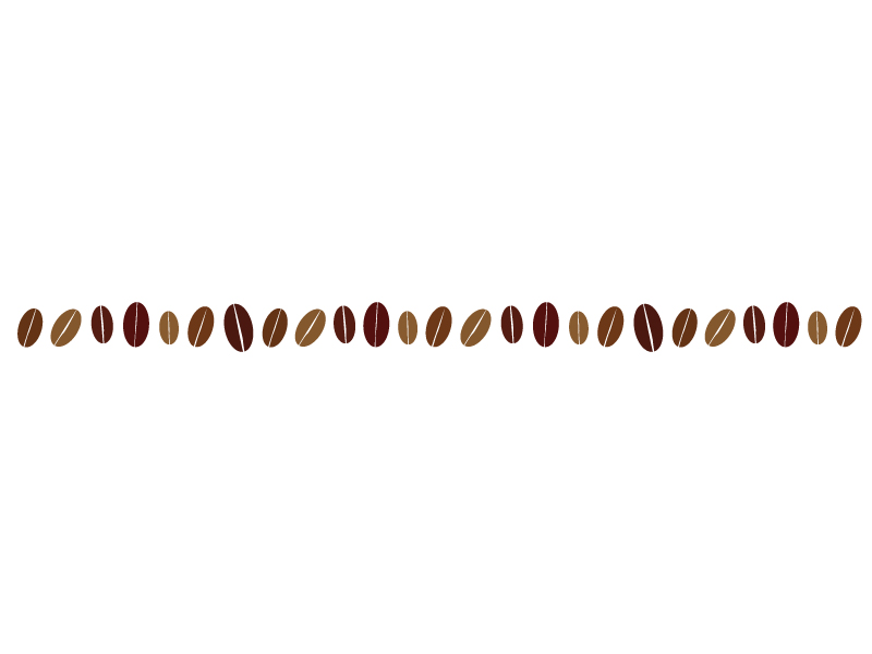 コーヒー豆のライン・線イラスト