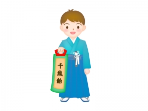 七五三で千歳飴を持っている男の子のイラスト イラスト無料 かわいいテンプレート