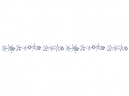 雪の結晶（シルバー）のライン・線イラスト