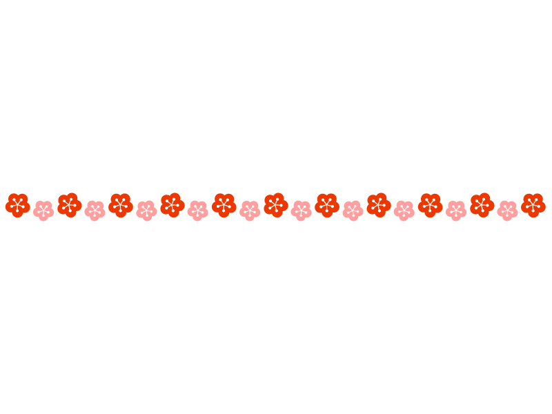 梅の花のライン・線イラスト