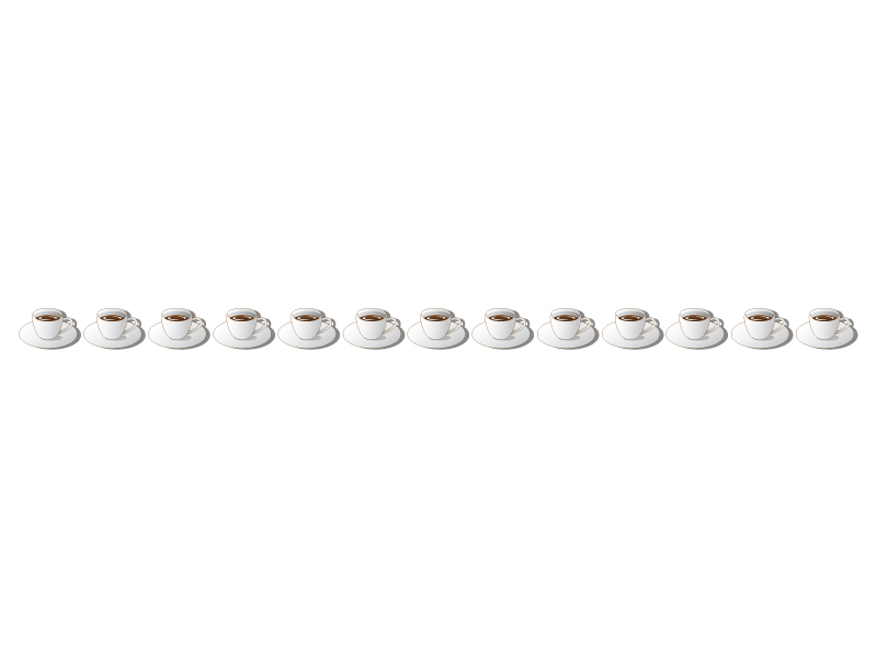 コーヒーカップのライン・線イラスト