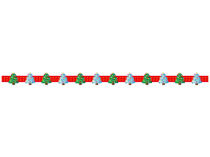 クリスマスツリー 冬のライン 線イラスト イラスト無料 かわいいテンプレート