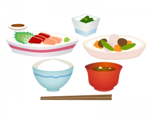 和食 お刺身定食のイラスト イラスト無料 かわいいテンプレート