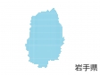 岩手県・四角ドットのデザイン地図のイラスト