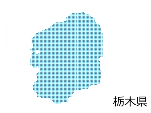 栃木県 四角ドットのデザイン地図のイラスト イラスト無料 かわいいテンプレート