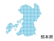 熊本県・四角ドットのデザイン地図のイラスト
