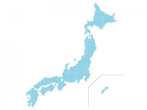 ドットの日本地図 ベクターデータ のイラスト素材02 イラスト無料 かわいいテンプレート