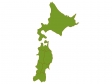 北海道と東北地方の地図（ベクターデータ）のイラスト