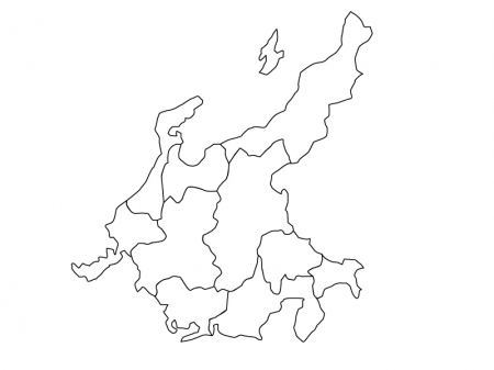 最高のコレクション 中部 地方 白地図 ただ素晴らしい花