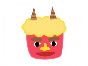 節分の赤鬼のイラスト02 イラスト無料 かわいいテンプレート 節分の赤鬼のイラスト02 イラスト無料 かわいいテンプレート