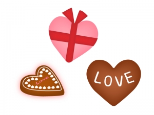 バレンタイン ハート形のチョコレートのイラスト イラスト無料 かわいいテンプレート