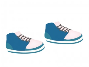青いスポーツシューズ 運動靴のイラスト イラスト無料 かわいい